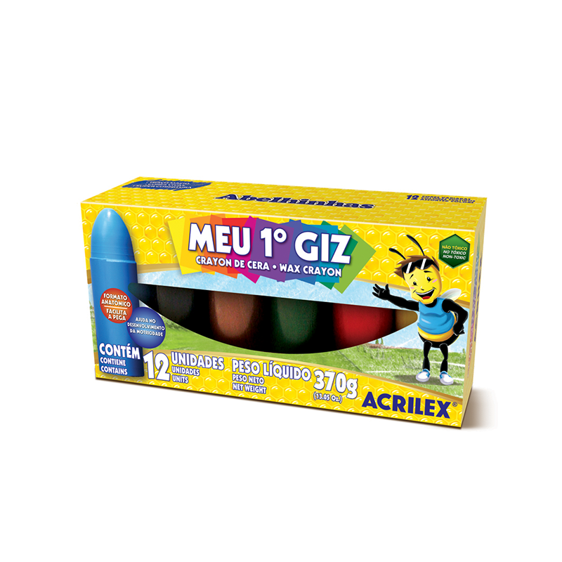 MEU PRIMEIRO GIZ ACRILEX COM 12 CORES 9512