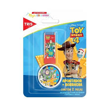 APONTADOR +  BORRACHA BLISTER TOY STORY 637280 - TRIS