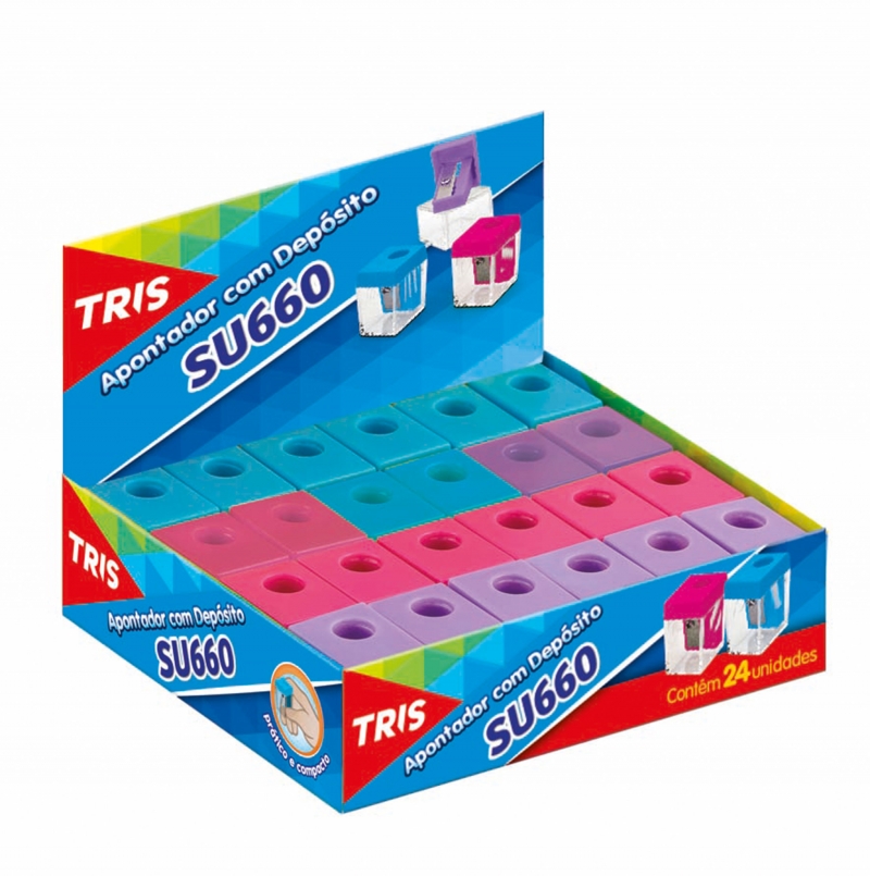 APONTADOR TRIS COM DEPOSITO SU-660 RETANGULAR 605555