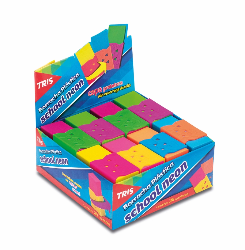 BORRACHA TRIS SCHOOL NEON POTE  633695