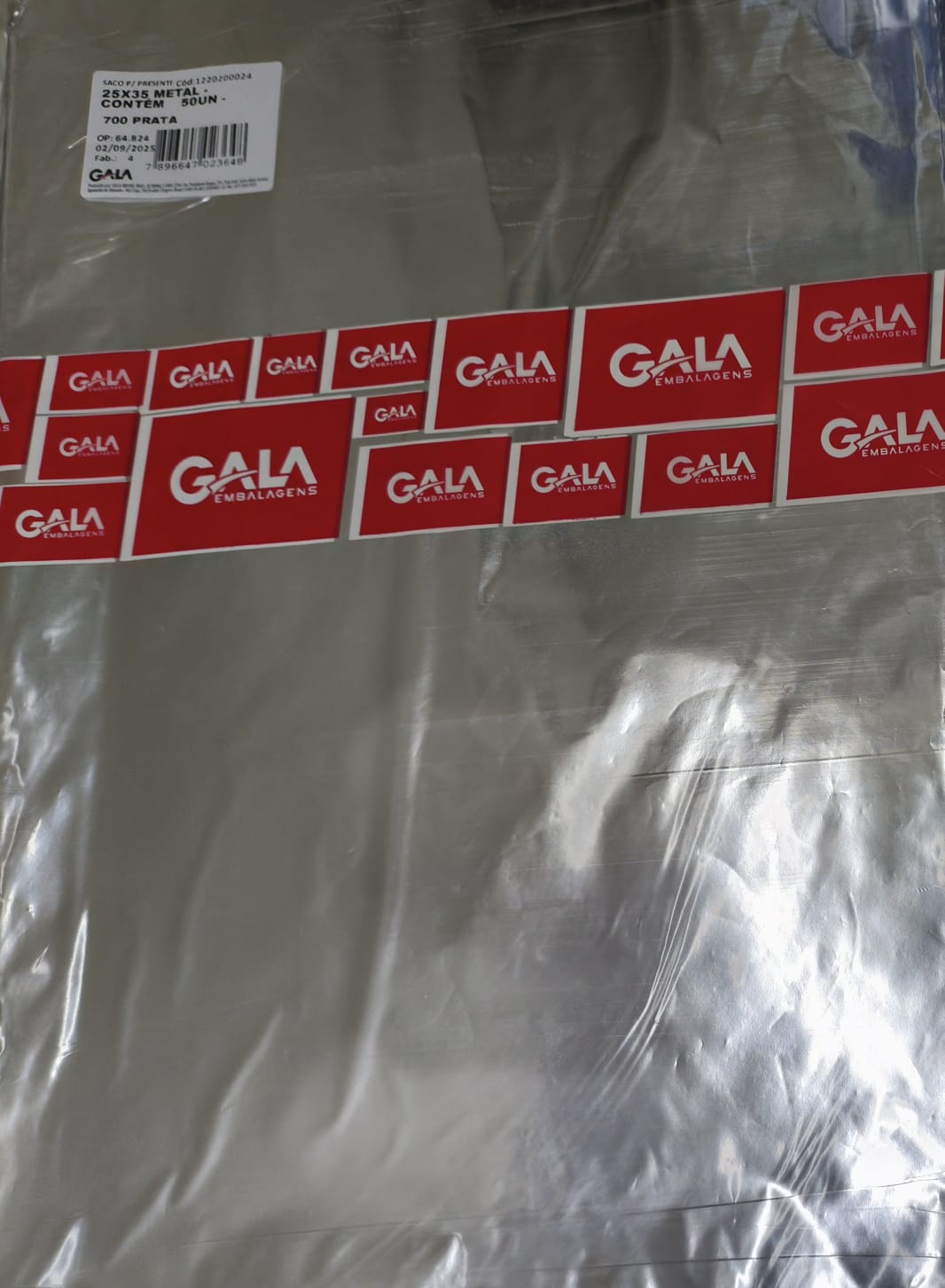SACO GALA 25X35 C/50 1220-700 PRATA