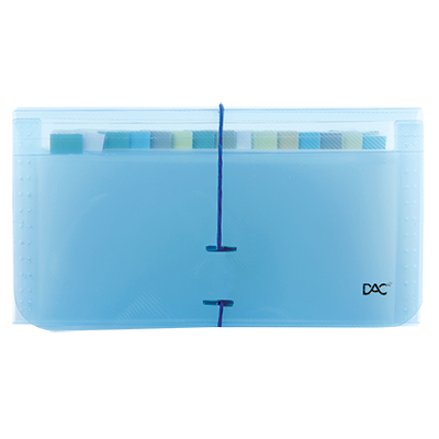 PASTA DAC SANFONADA 12 DIVISORIA PORTA CHEQUE ECONOMICO 6080PP AZUL