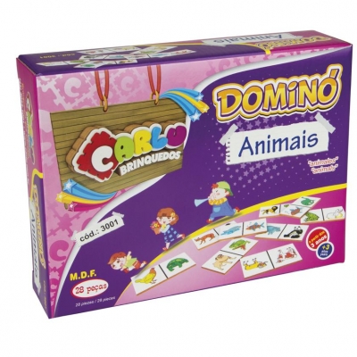 DOMINO CARLU ANIMAIS CX PAP MDF 3001