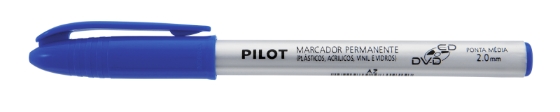 MARCADOR PERMANENTE CD/DVD PILOT 2M AZUL