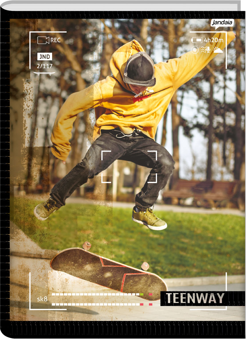 CADERNO JANDAIA 96F BROCHURA CAPA DURA TEEN WAY