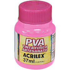 TINTA ACRILEX PVA 37ML 3240 537 ROSA