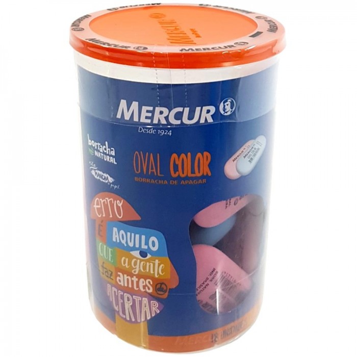 BORRACHA MERCUR OVAL COLORIDA