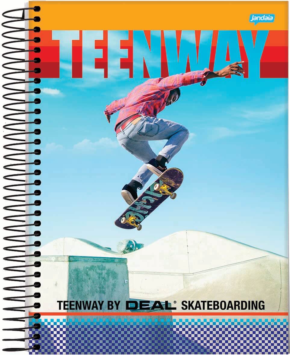 CADERNO JANDAIA 1.1 96F CAPA DURA TEEN WAY 59397