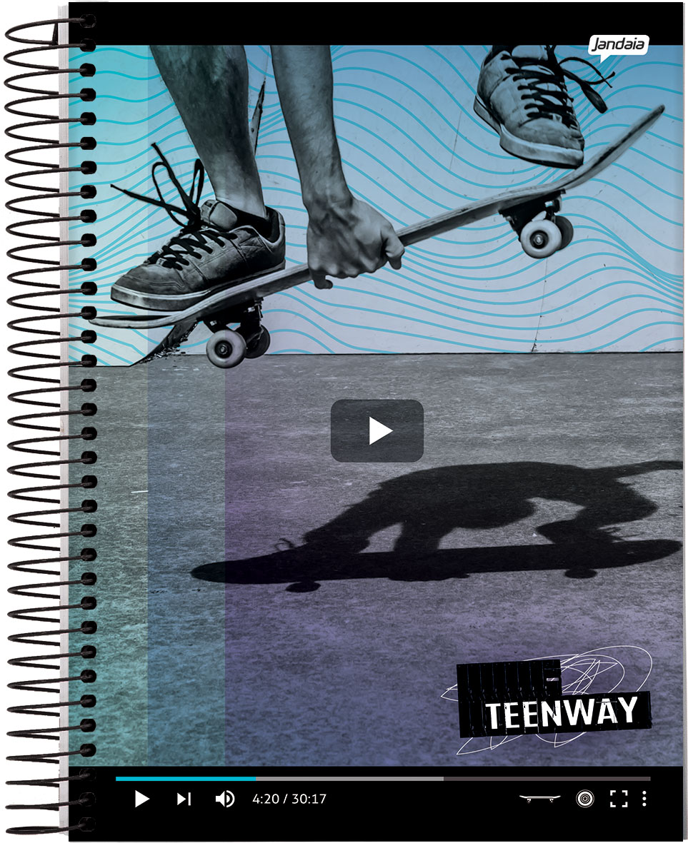 CADERNO JANDAIA 10.1 200F CAPA DURA TEEN WAY 59359