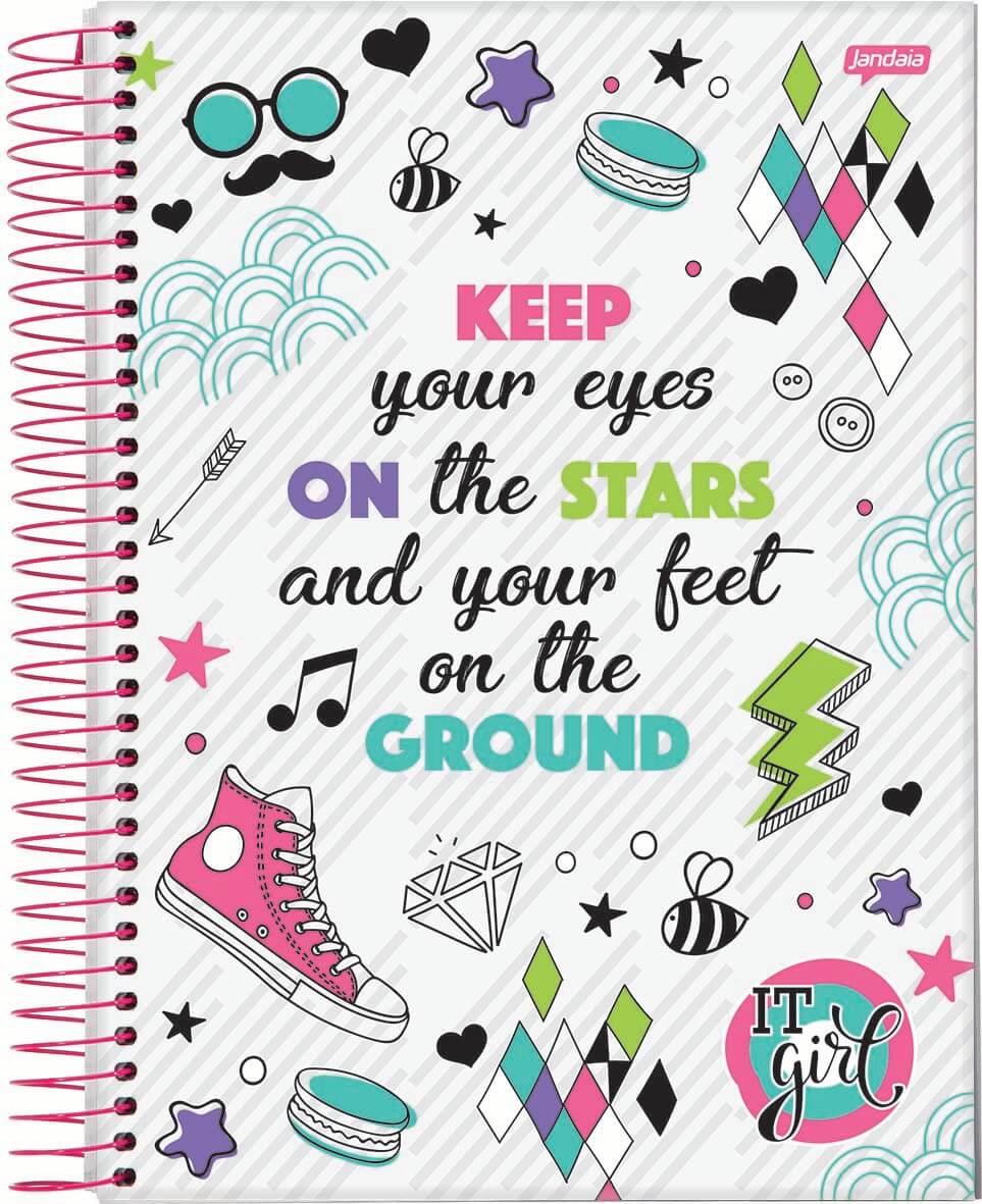 CADERNO JANDAIA 10.1 200F CAPA DURA IT GIRL 59358