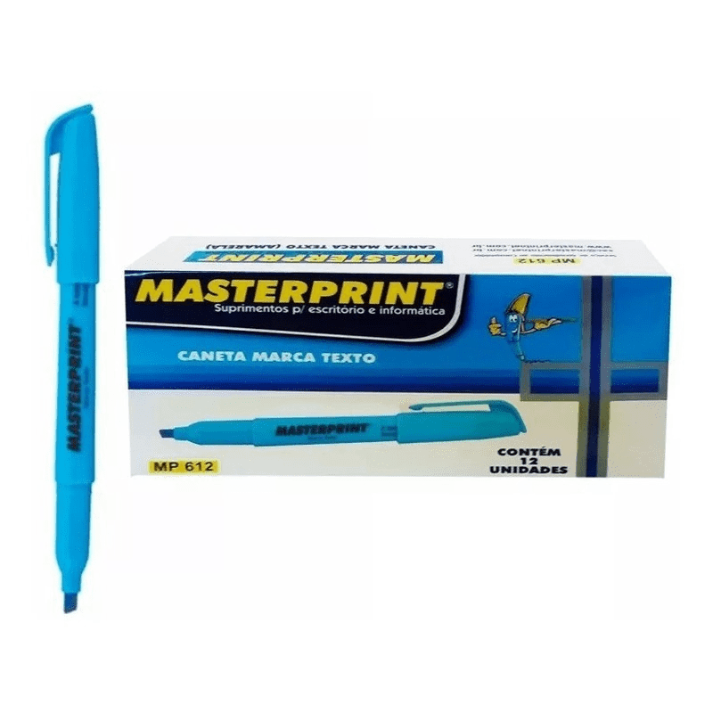 MARCA TEXTO MASTERPRINT MP612 AZUL