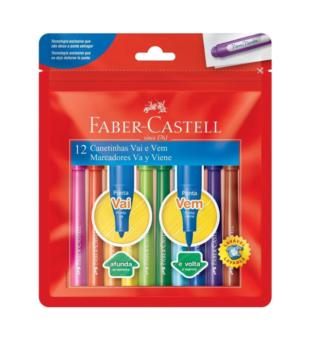 CANETINHA FABER CASTELL HIDROCOR C/12 VAI E VEM