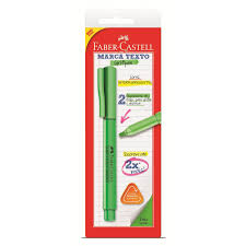 MARCA TEXTO FABER CASTELL BLISTER VERDE FLUORESCENTE SM/MTVDZF