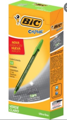 CANETA BIC CRISTAL NEEDL 0.7 FASHION VERDE 902484