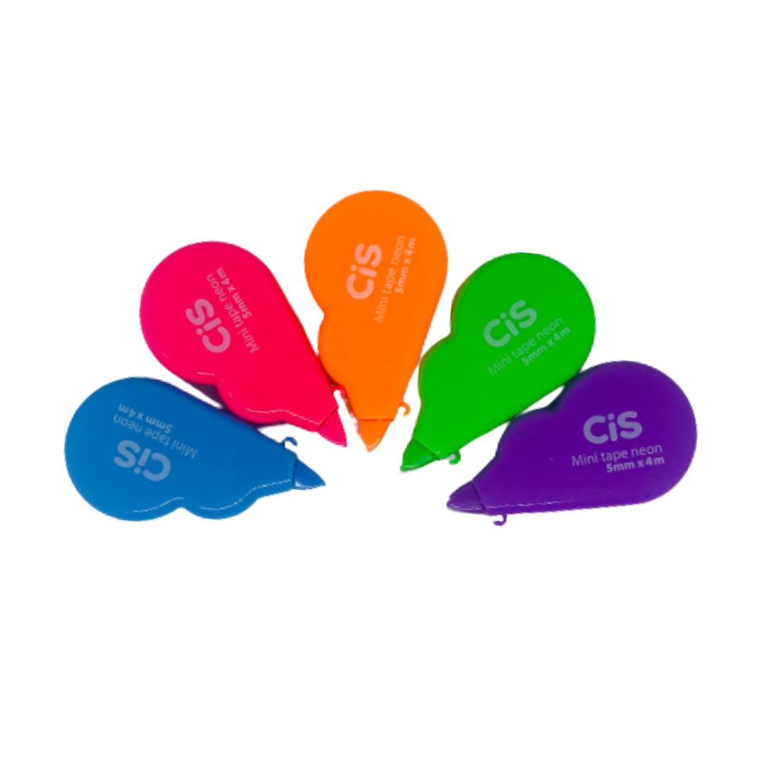 FITA CORRETIVA CIS TAPE MINI NEON 5MMX4M