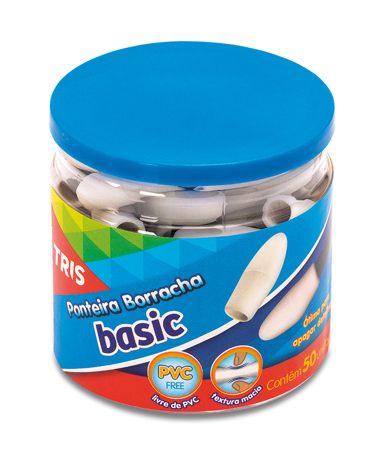 BORRACHA TRIS PONTEIRA BASIC REDONDA BRANCA 676395