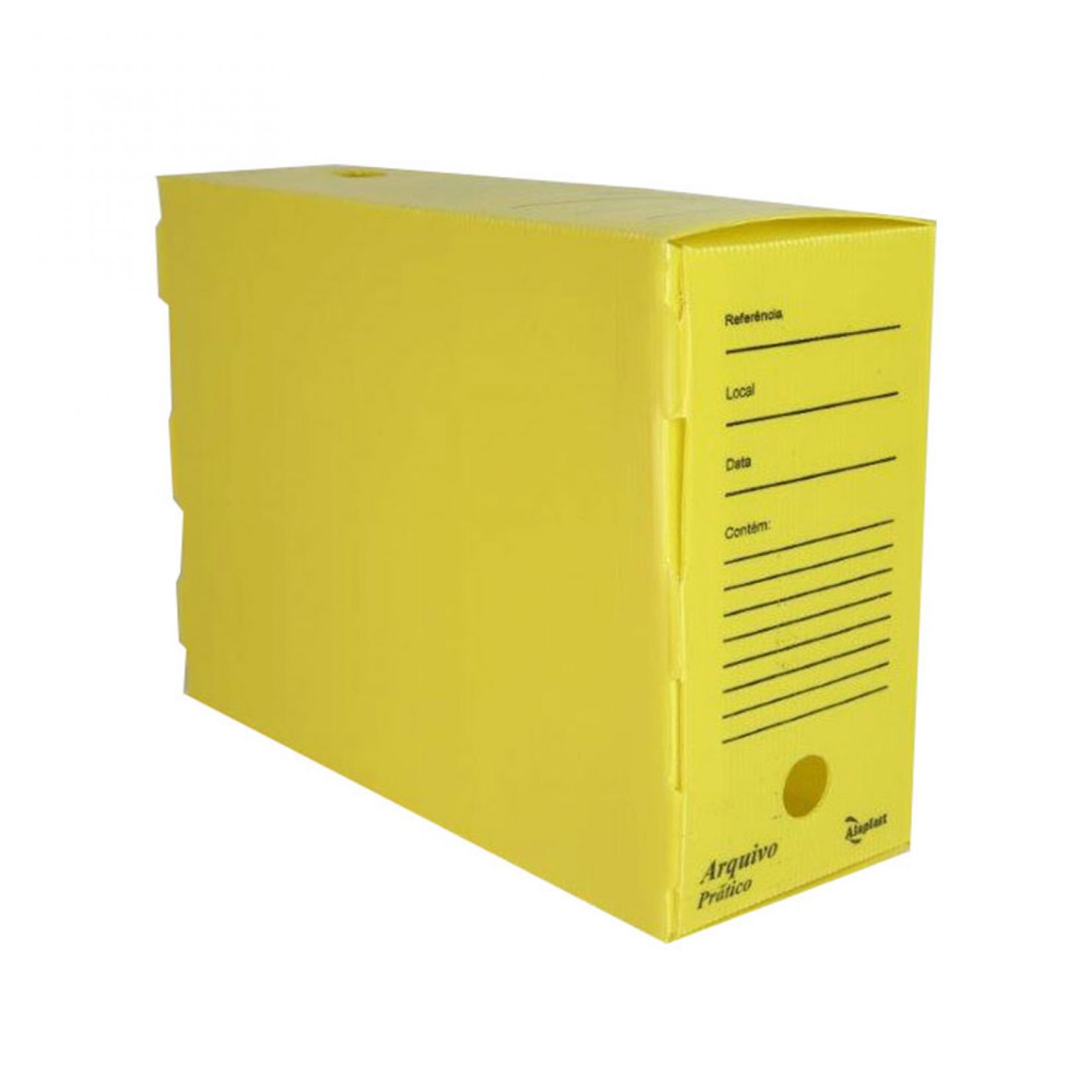 ARQUIVO MORTO ALAPLAST PRATICO OFFICE AMARELO