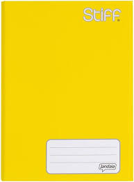 CADERNO JANDAIA BROCHURA 96 FOLHAS STIFF AMARELO
