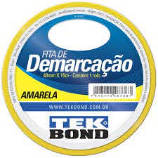 FITA TEK BOND 48X15 DEMARCACAO AMARELA