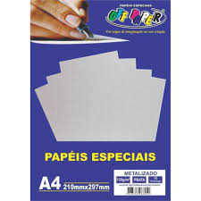 PAPEL OFF PAPER METALIZADO 150G A4 C/15F PRATA