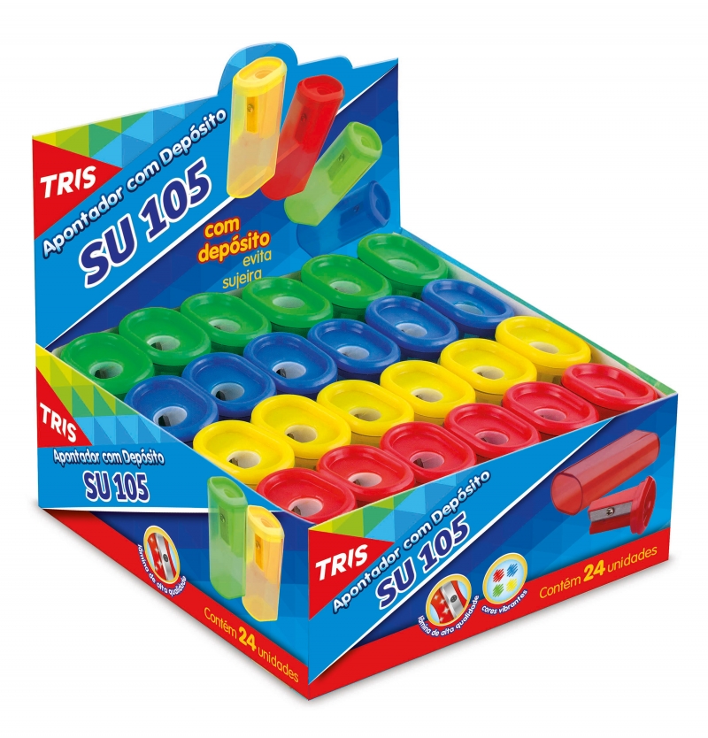 APONTADOR TRIS COM DEPOSITO SU-105 BLIST 620893