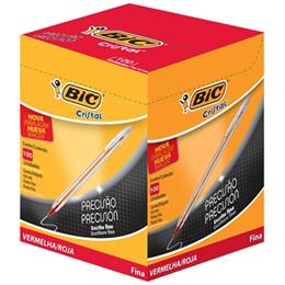 CANETA BIC CRISTAL FINA VERMELHA  902453