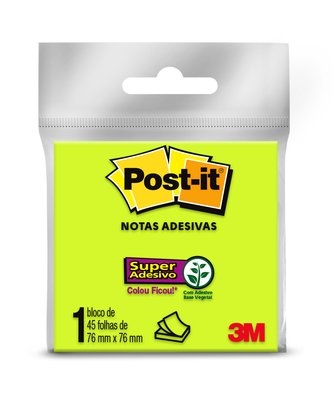 POST-IT 3M 76X76 VERDE 45FLS