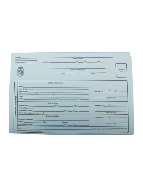 PASTA PARA MATRICULA AZUL