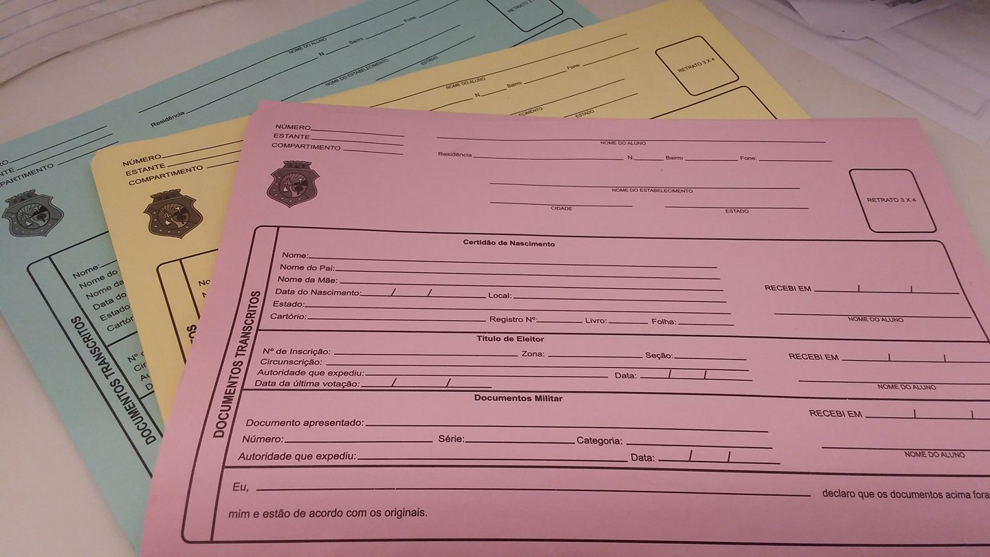 PASTA PARA MATRICULA AMARELA