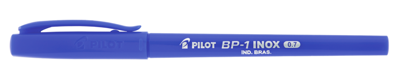 CANETA PILOT BP-1 0.7 PONTA INOX AZUL