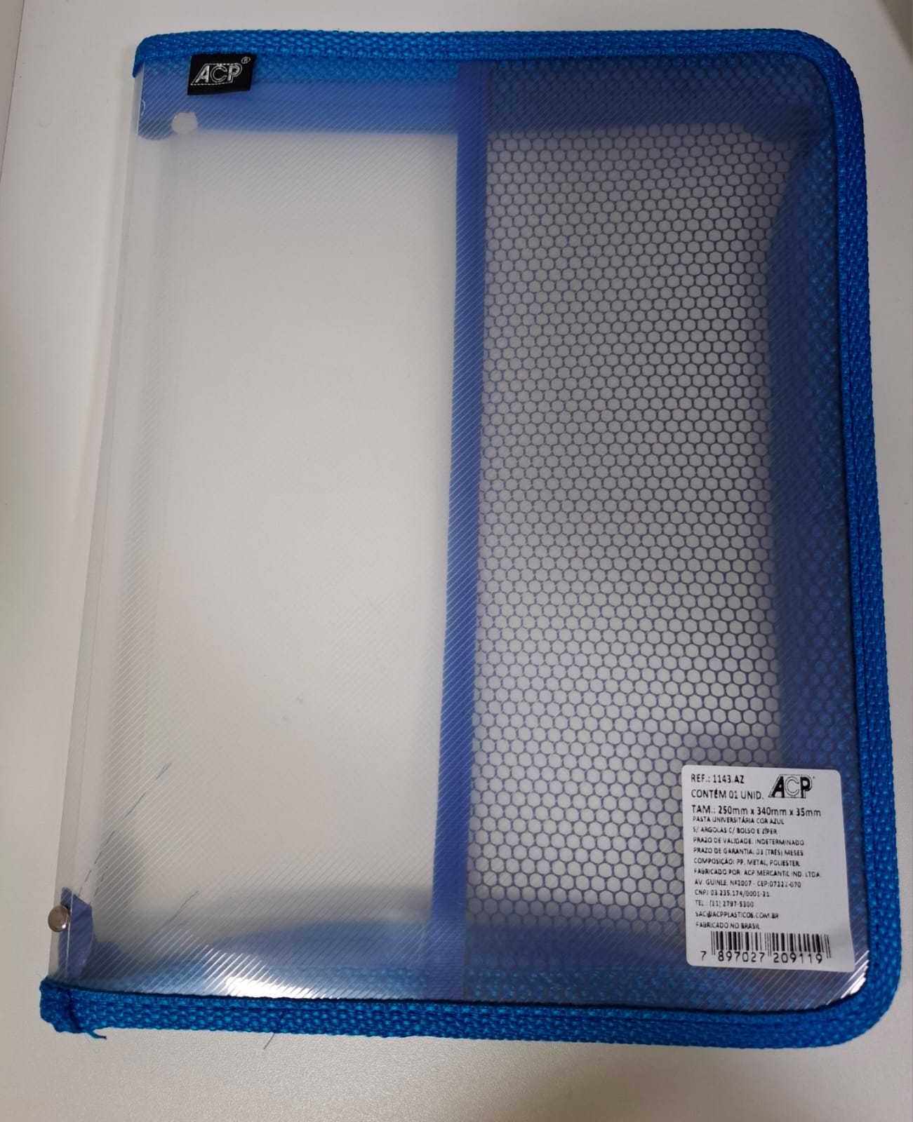 FICHARIO ACP S/FER C/BOLSO ZIPER 1143 AZ