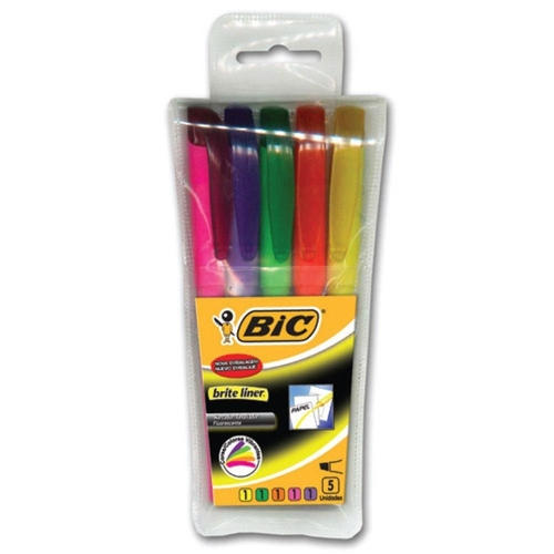 MARCA TEXTO BIC BLISTER BRITE LINER C/5