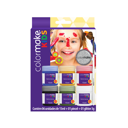 TINTA FACIAL COLORMAKE KIDS 6 CORES 1002