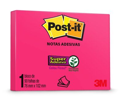 POST-IT 3M 76X102 657 ROSA 90FL