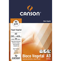 PAPEL VEGETAL CANSON A3 95G 50FL 7019
