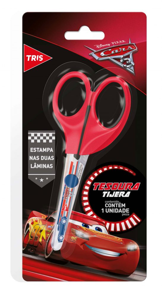 TESOURA ESCOLAR TRIS CARROS 13CM 627717