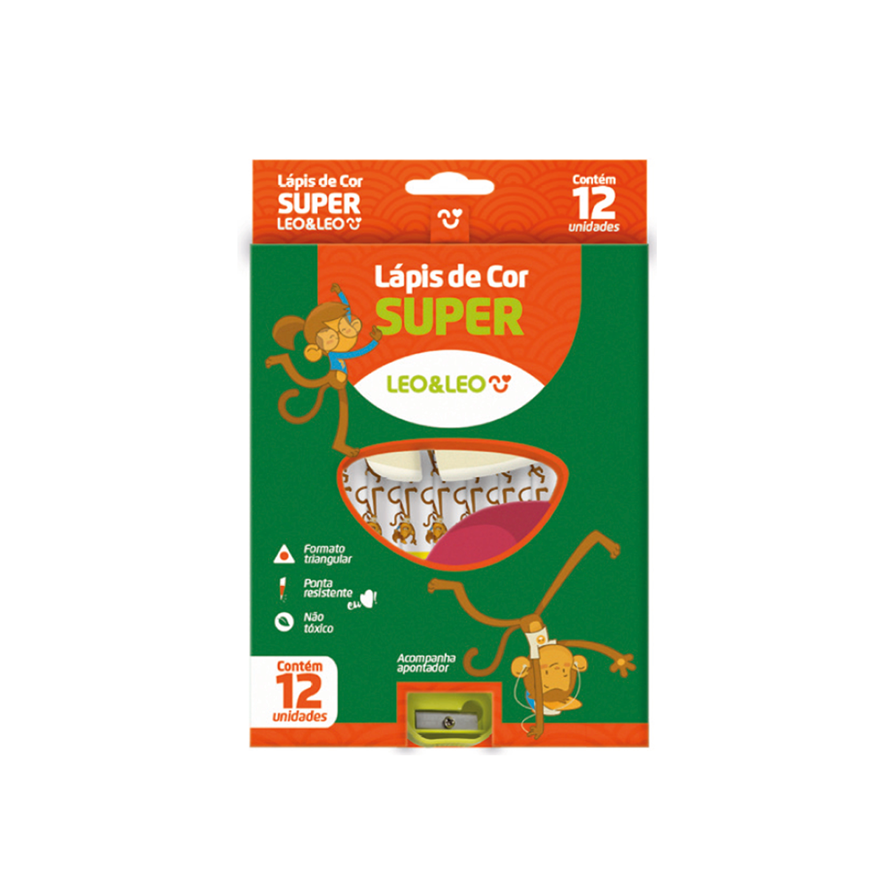 LAPIS DE COR LEO&LEO SUPER TRIANGULAR C/12 4393