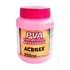 TINTA ACRILEX PVA 250M 3225 537 ROSA