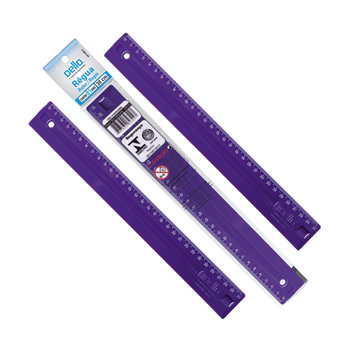REGUA DELLO 30CM POP ROXA 3112.R