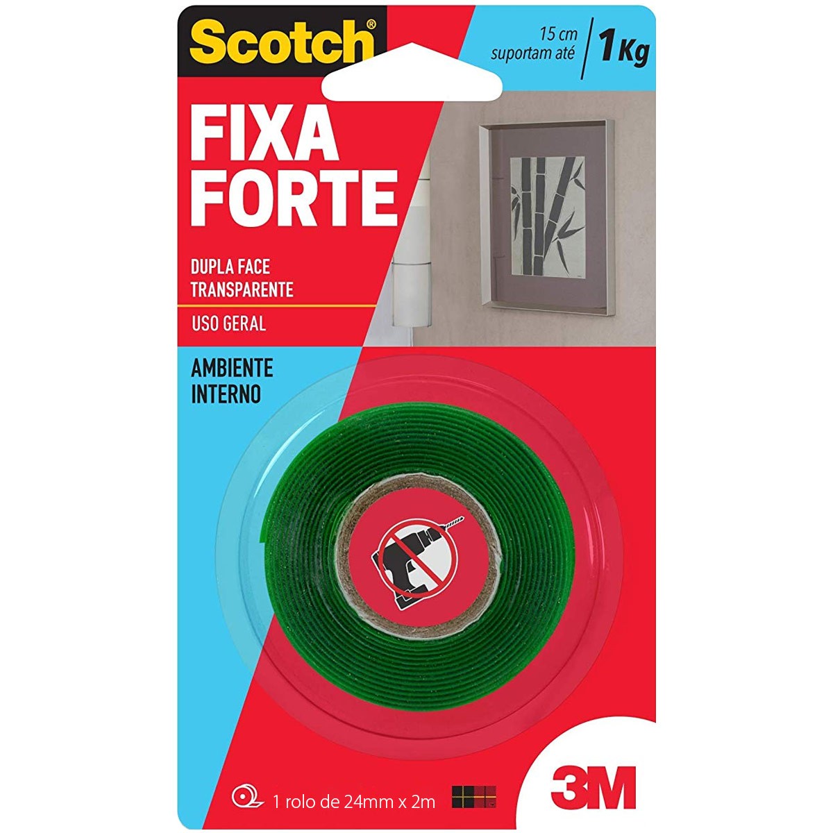 FITA FIXA FORTE 3M 24X2M INTERNO