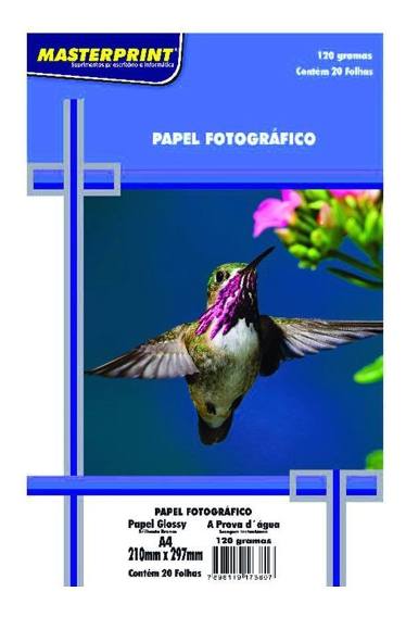 PAPEL FOTO A4 120G MASTERPRINT COM 20FLS