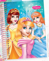 CADERNO CADERNUS 1/4 96F CD PRINCESS