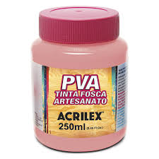 TINTA ACRILEX PVA 250M 3225 813 ROSA BEBE