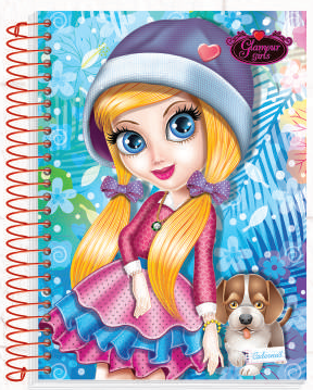 CADERNO CADERNUS 1/4 192F CAPA DURA GLAMOUR