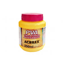TINTA ACRILEX PVA 250M 3225 505 AMARELO OURO