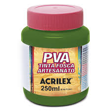 TINTA ACRILEX PVA 250M 3225 545 VERDE OLIVA