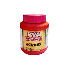 TINTA ACRILEX PVA 250M 3225 507 VERMELHO FOGO
