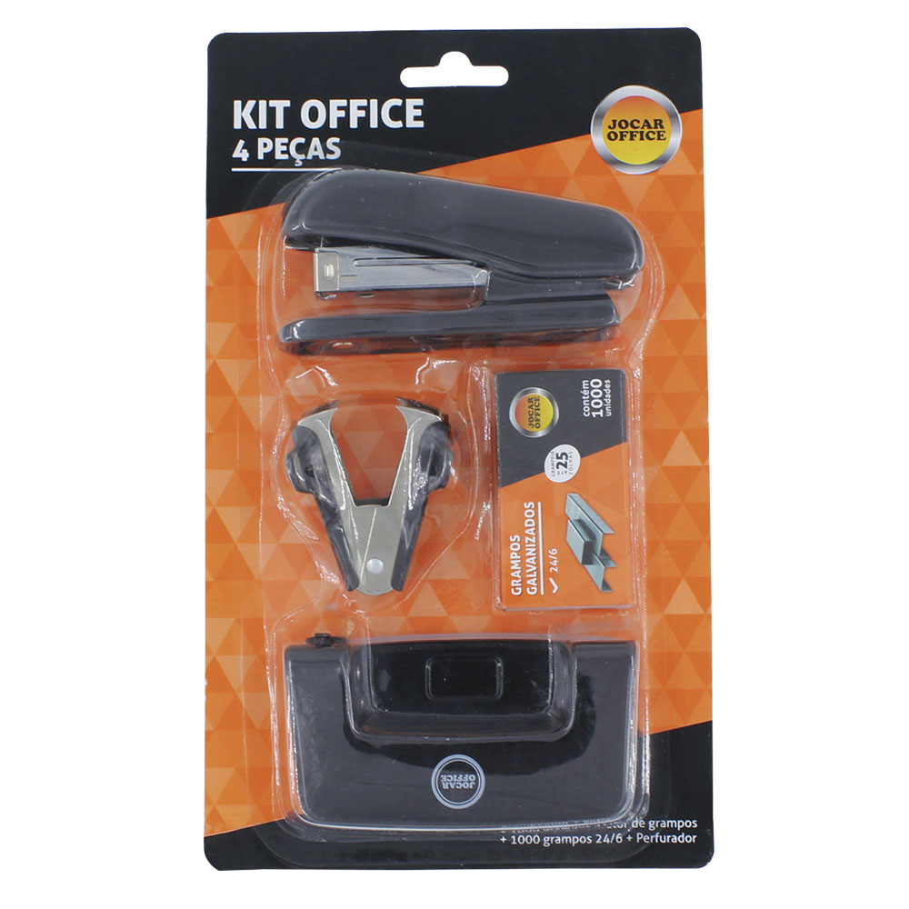 KIT JOCAR OFFICE BLISTER 4PC PRETO 93074