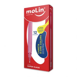 CANETA MOLIN ESFEROGRAFICA A-ONE 1.0 ROSA 1034