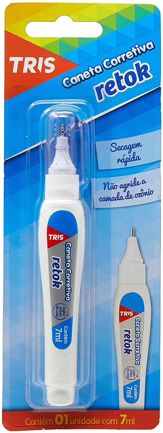 CANETA CORRETIVO TRIS RETOK BLISTER 7ML 676548